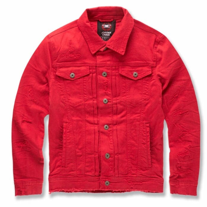 Jordan Craig Tribeca Twill Trucker Jacket (Red) JJ950R