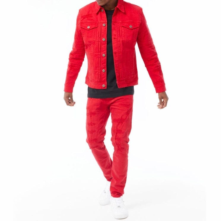 Jordan Craig Tribeca Twill Trucker Jacket (Red) JJ950R