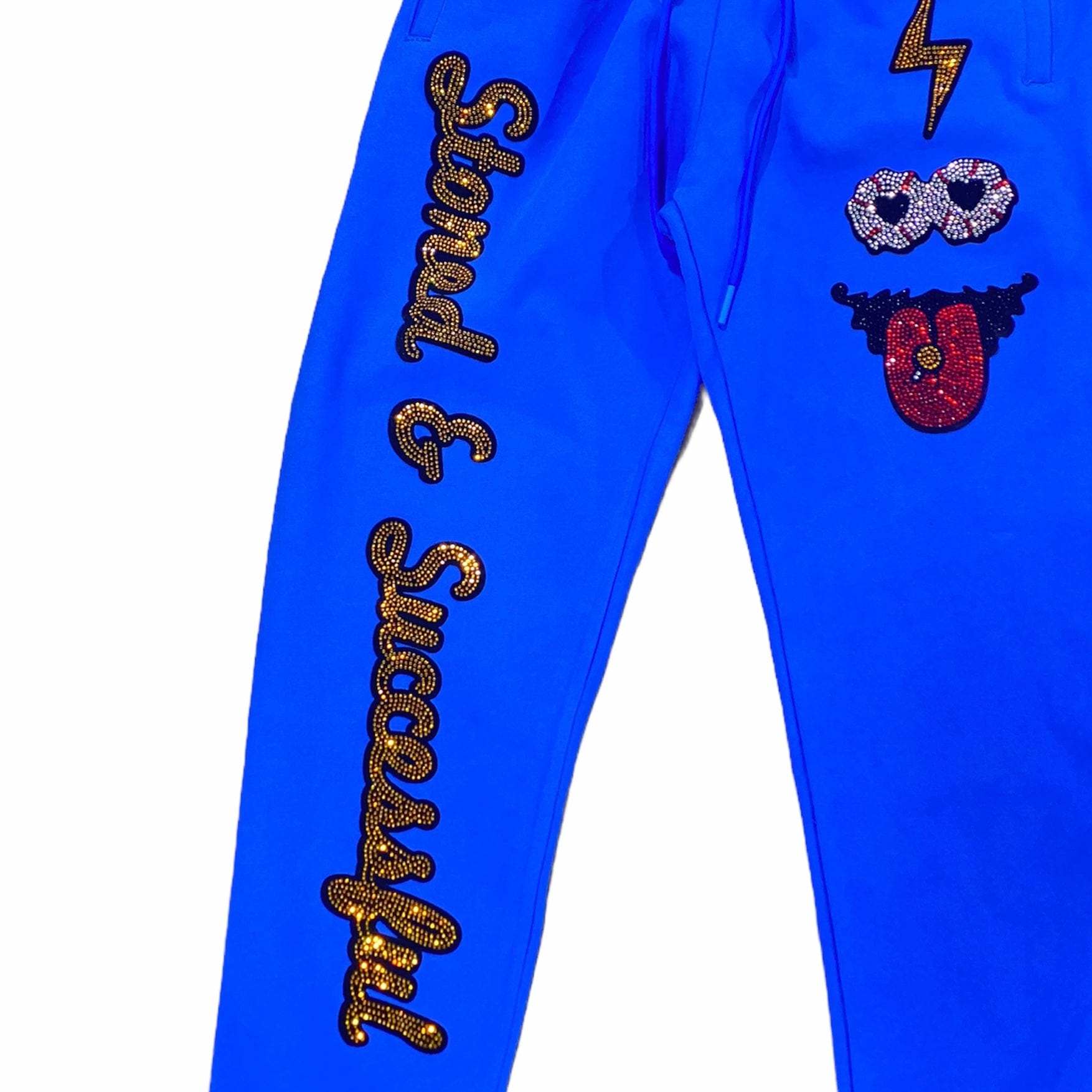 Roku Studio Rhinestone Stoned Joggers (Royal Blue) RK4480519-RYB