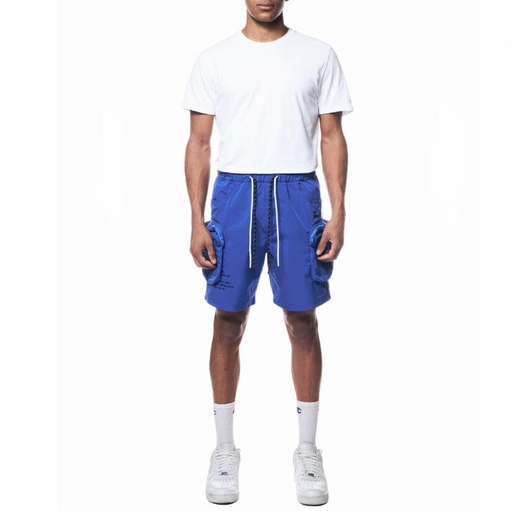 Smoke Rise Printed Nylon Utility Short (Royal) WS23182