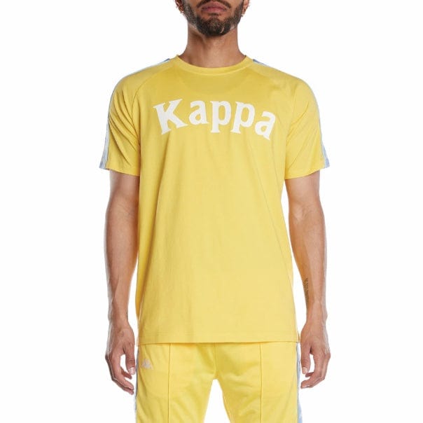 Kappa 222 Banda Balima T Shirt (Yellow/Light Blue) 304NQ00