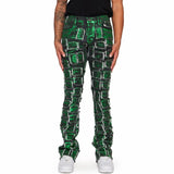 Valabasas Stacked 4444 Jeans (Green Waxed) VLBS2214
