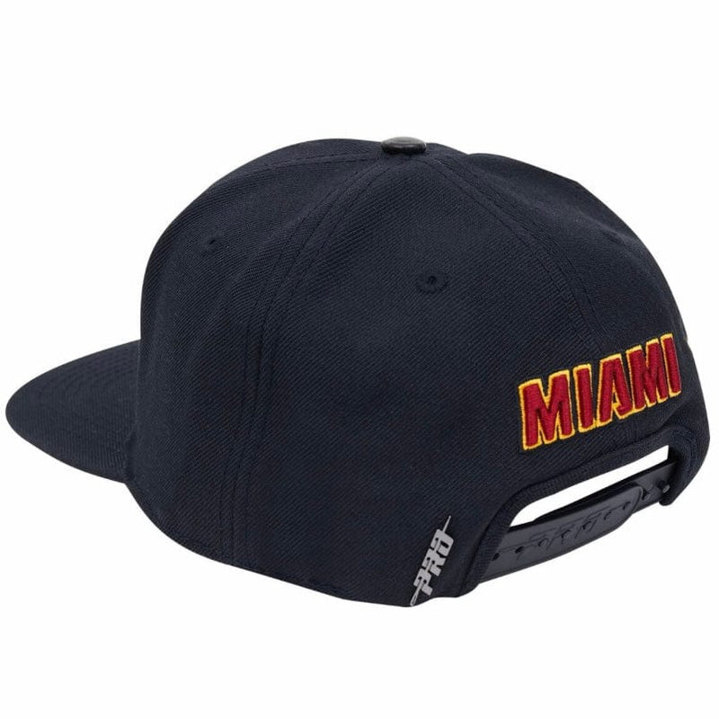 Pro Standard Miami Heat Logo Snapback Hat (Black)