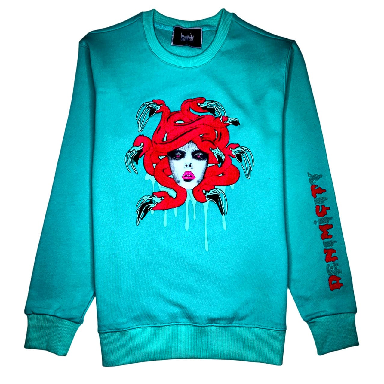 DenimiCity Medusa Crewneck (Teal) - DNM-2111 NTWRK