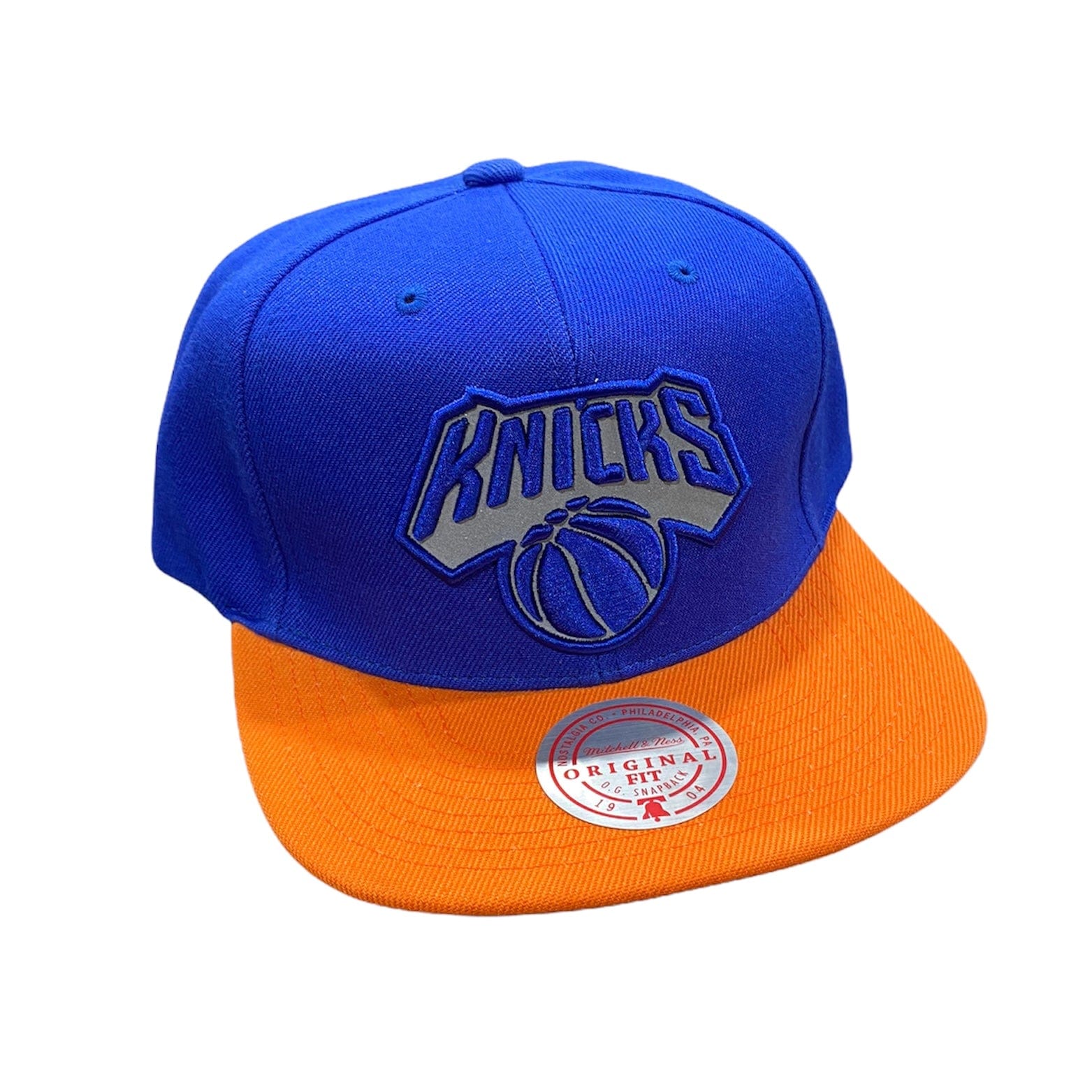 Mitchell & Ness Nba New York Knicks Team Reflective Snapback (Royal/Orange)