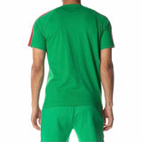 Kappa Logo Tape Davirec T Shirt (Green/Grey/Red) 331B8EW
