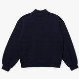 Lacoste Kids Colorblock Bands Fleece Zip Sweatshirt Navy Blue SJ754651QRN