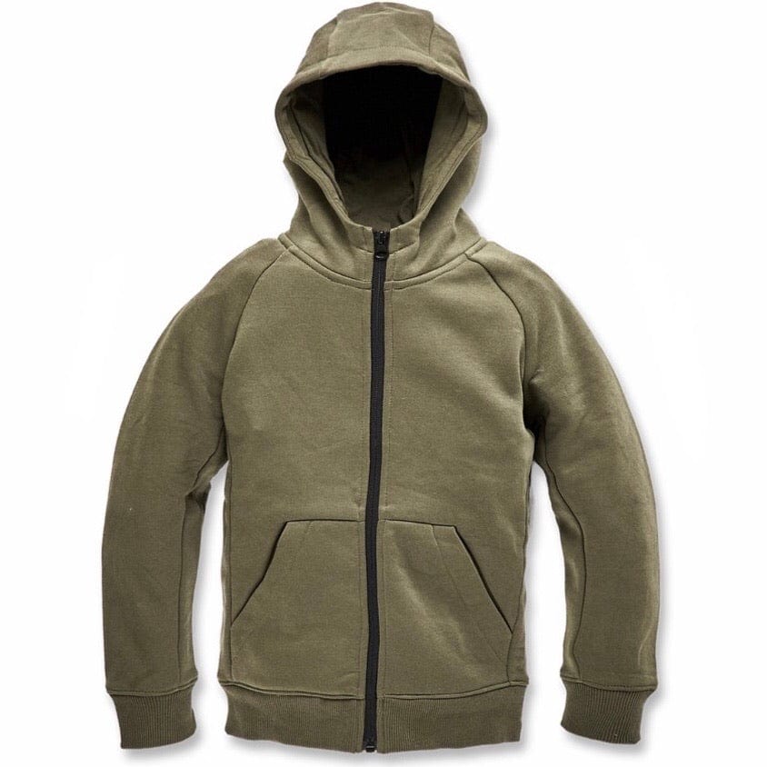 Kids Jordan Uptown Zip Up Hoodie (Olive) 8521HB