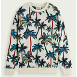 Scotch & Soda Regular Fit Printed Sweatshirt (Offwhite Palmtrees Aop) 171669