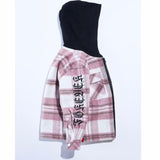 Haus Of Jr Bryn Hooded Flannel (Pink) HOJFA122-204