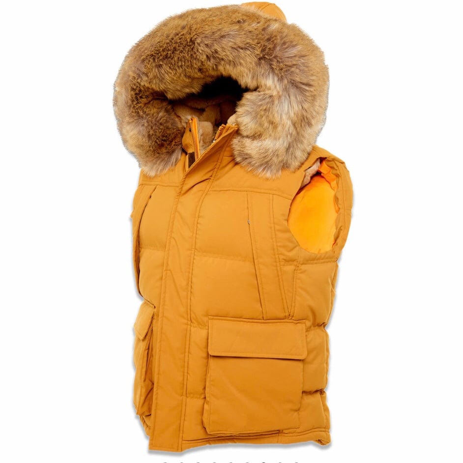 Jordan Craig Yukon Fur Lined Puffer Vest (Wheat) 9371V