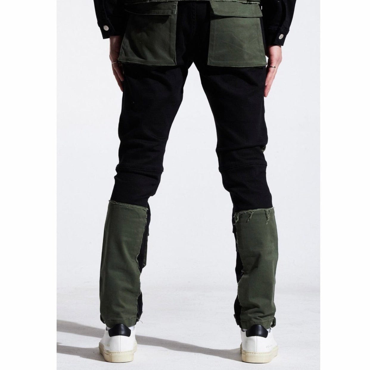 Embellish Operator Cargo Denim Jeans (Black/Green) EMBSP121-211