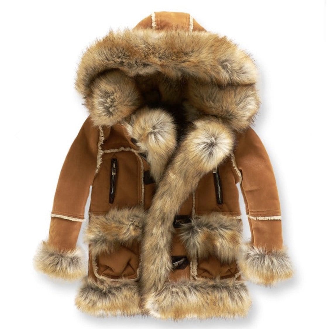 Kids Jordan Craig Shearling Coat (Cognac) - 91393K