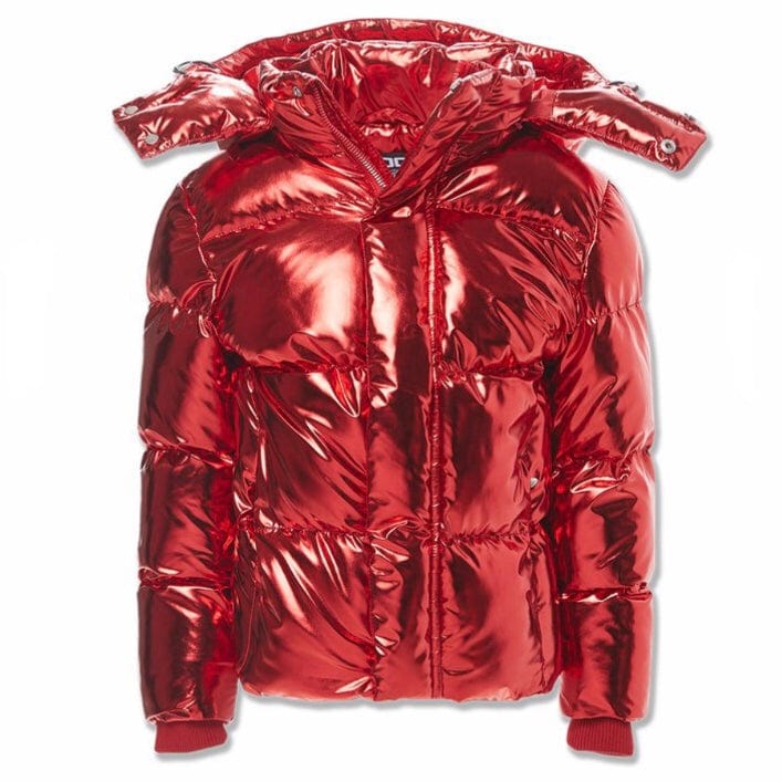Boys Jordan Craig Metallic Hooded Bubble Jacket (Metallic Red) 91542MB