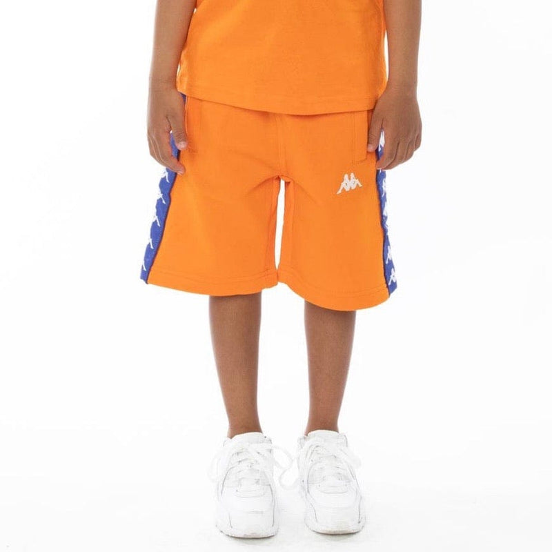 Kids Kappa Banda Marvz Shorts (Orange/Blue)