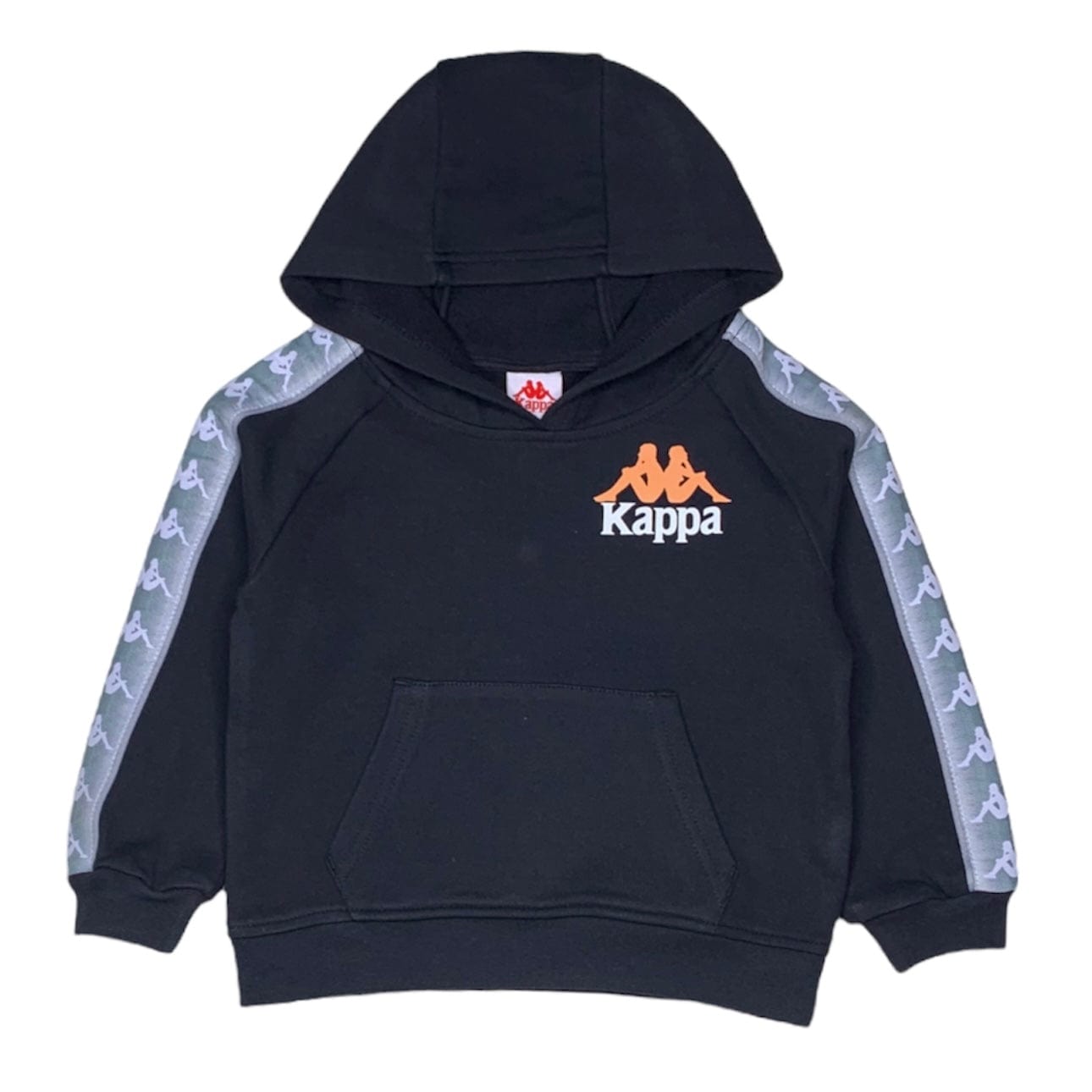 Kids Kappa 222 Banda Solgo Hoodie (Jet Black) 341J5WW