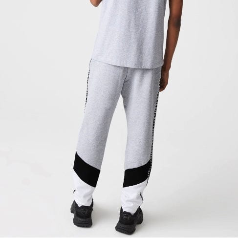 Lacoste Signature Striped Colorblock Fleece Jogging Pants (Grey/Black) XH7066