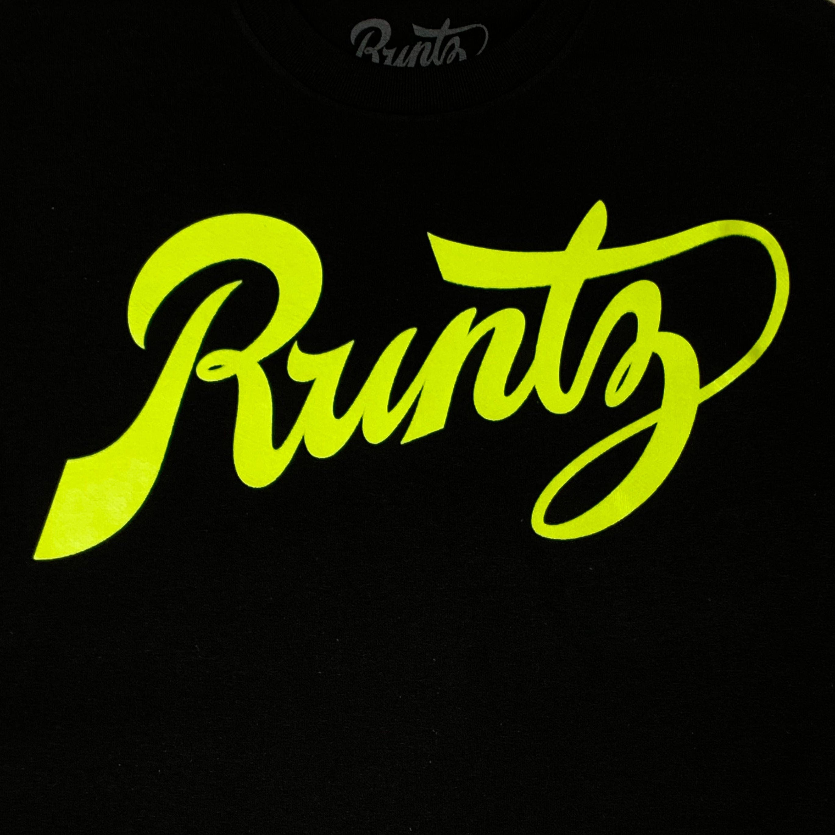 Runtz Script Sneaks Tee (Black/Volt) 222-40410C-BKV