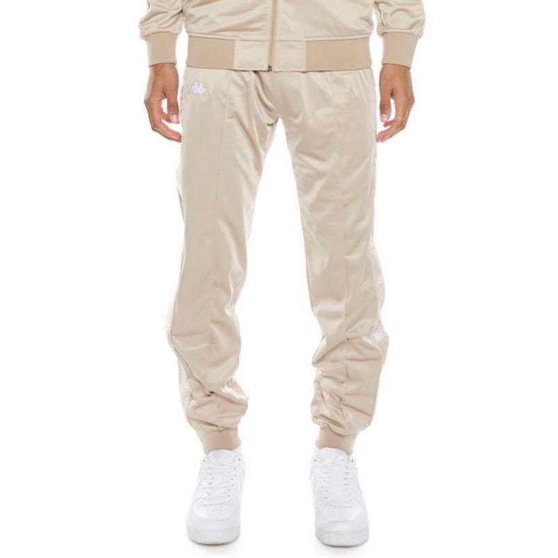 Kappa 222 Banda Deky Trackpants (Beige Sand/White)