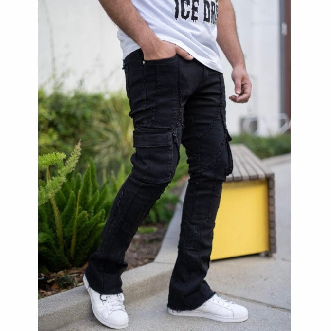 Damati Oliver Stacked Cargo Premium Denim (Black) DMT-995