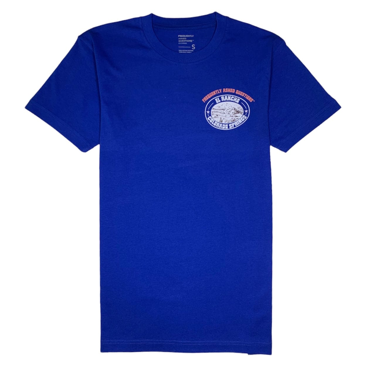 Frequently Asked Questions El Rancho T Shirt (Royal Blue) 22-337BP ...