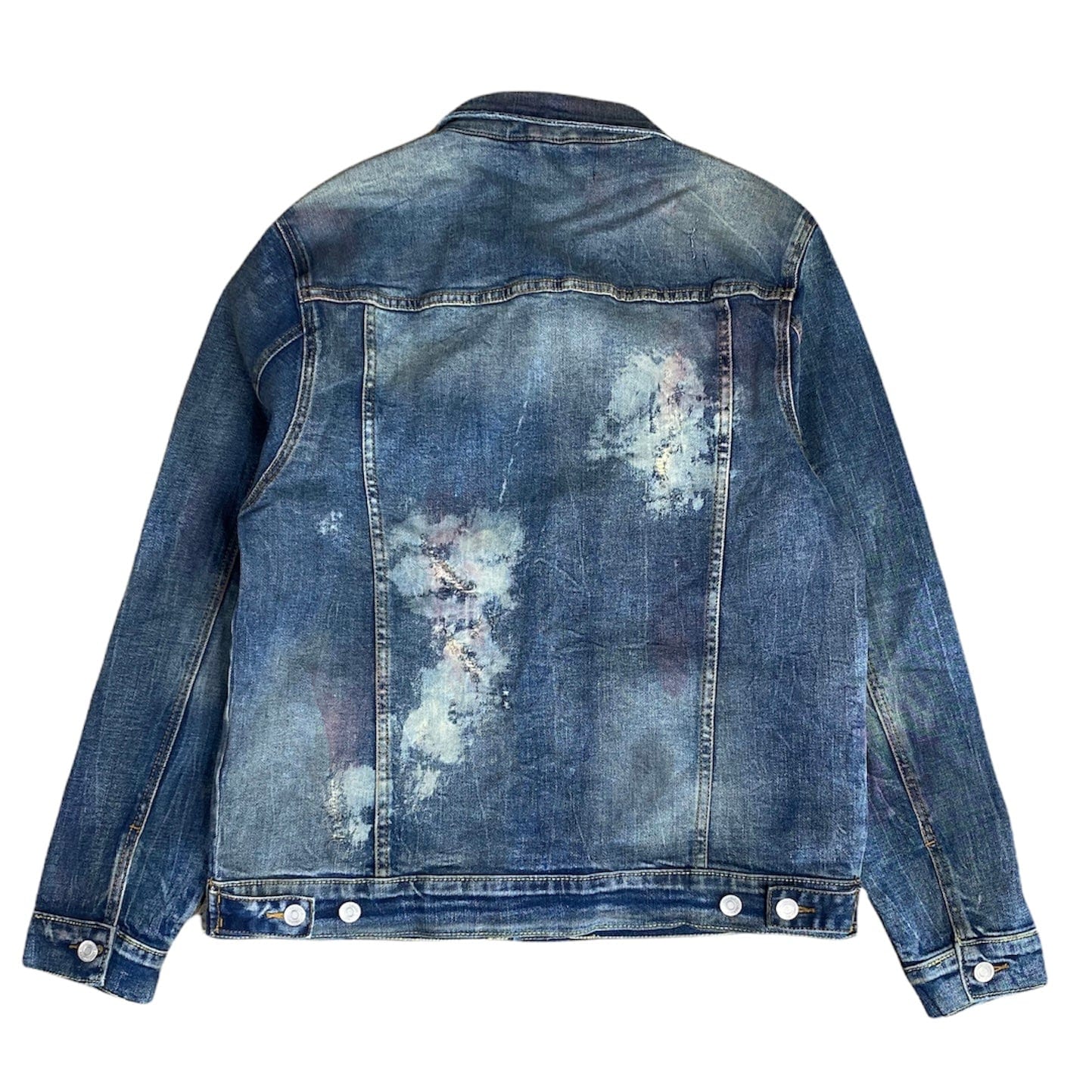 Embellish Color Splatter Denim Jacket - EMBSP120-209