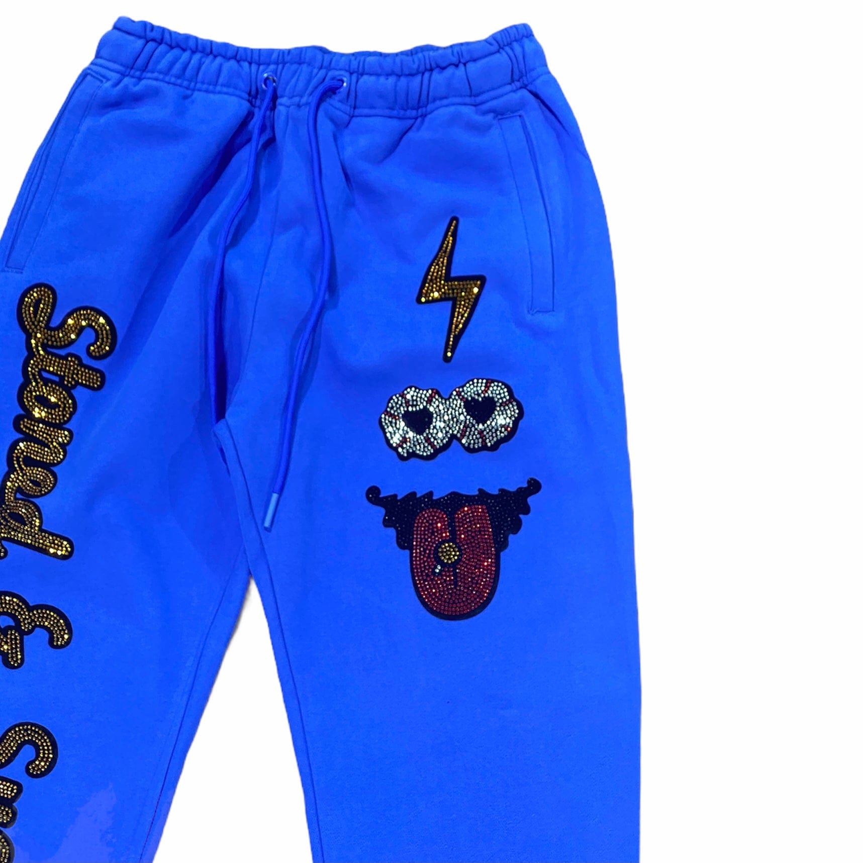 Roku Studio Rhinestone Stoned Joggers (Royal Blue) RK4480519-RYB