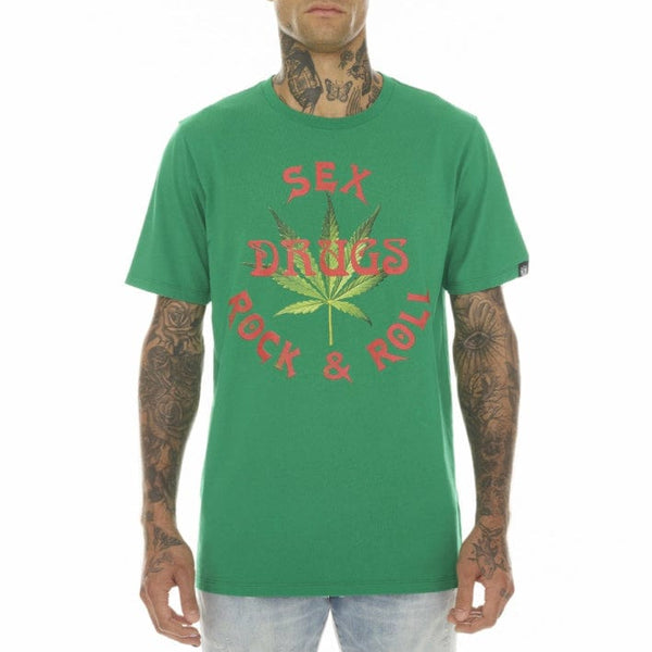 Cult Of Individuality "Sex, Drugs, & Rock N Roll" T Shirt (Kelly Green) 622A3-K53A