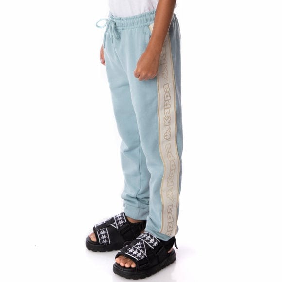 Kids Kappa Logo Tape Anira 2 Sweatpants (Light Blue/Beige) 311B72W