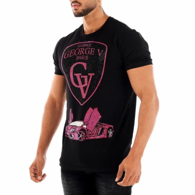 George V Car T Shirt (Black Fushia) GV-2229