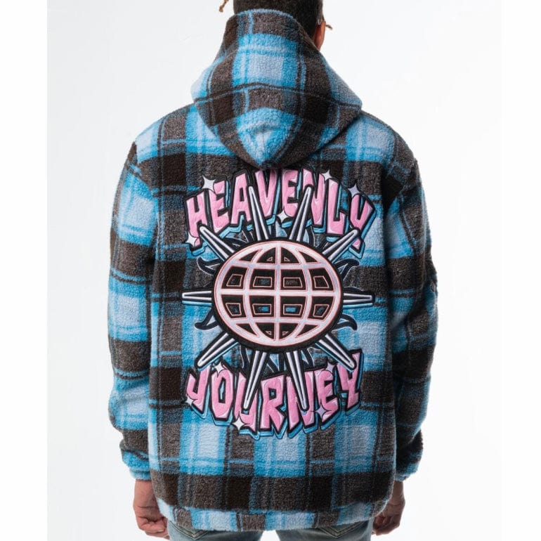 Sugar Hill Starworld Sherpa Hoodie (Blue Plaid) SH22-HOL-13