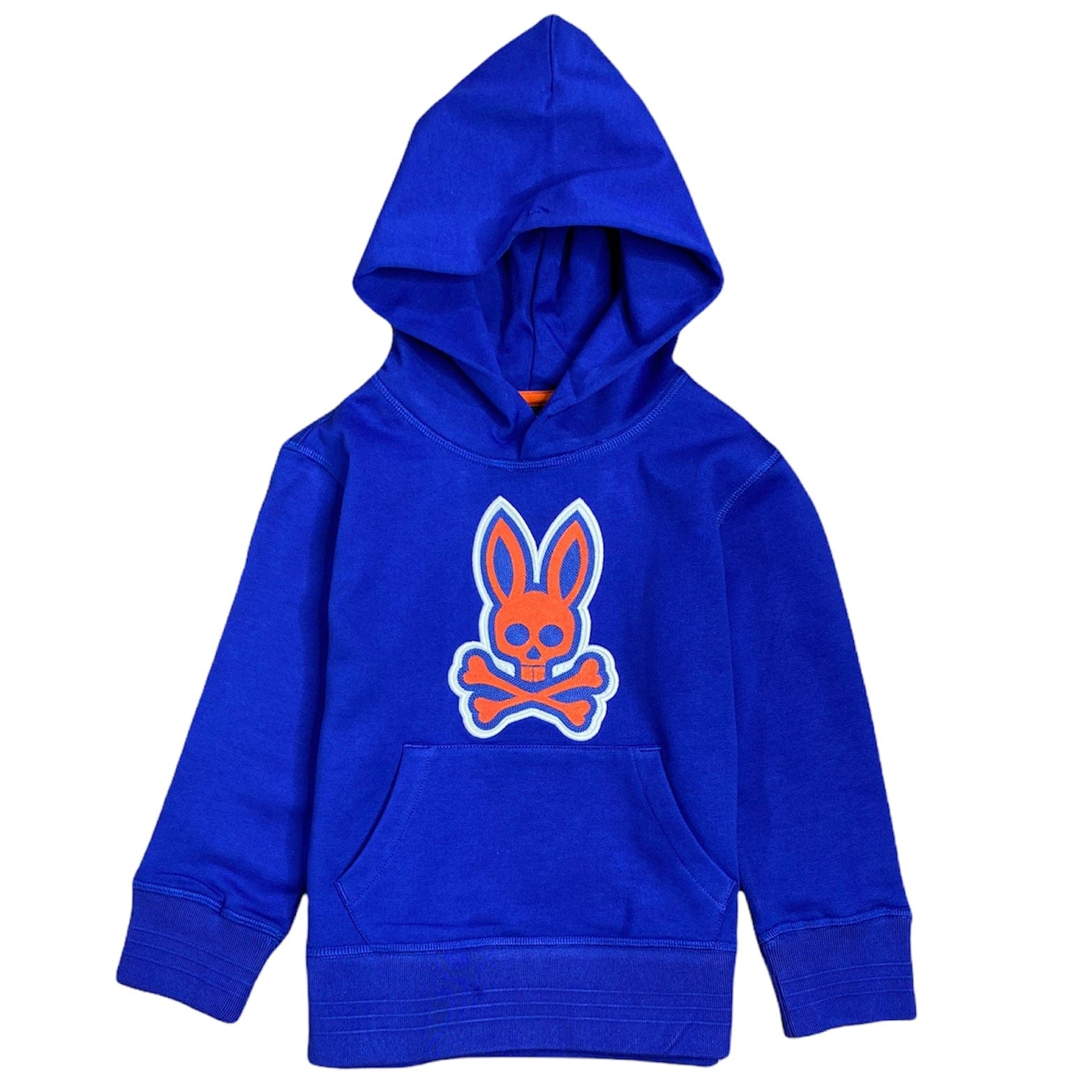 Kids Psycho Bunny Bayles Popover Hoodie (Dark Royal) B0H314Q1FT