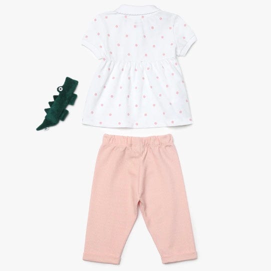 Lacoste Girls’ Toy And Organic Cotton Pajama Box Set White 4J68385199P