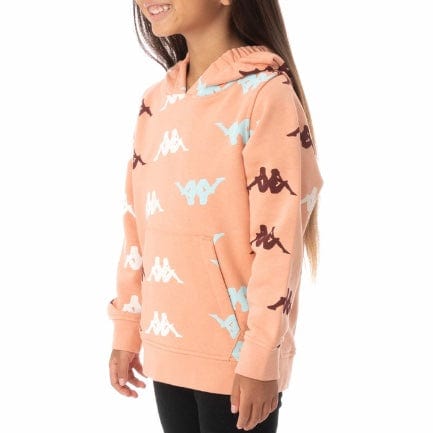 Kids Kappa Authentic Sneek Hoodie (Pink Coral) 34167TW