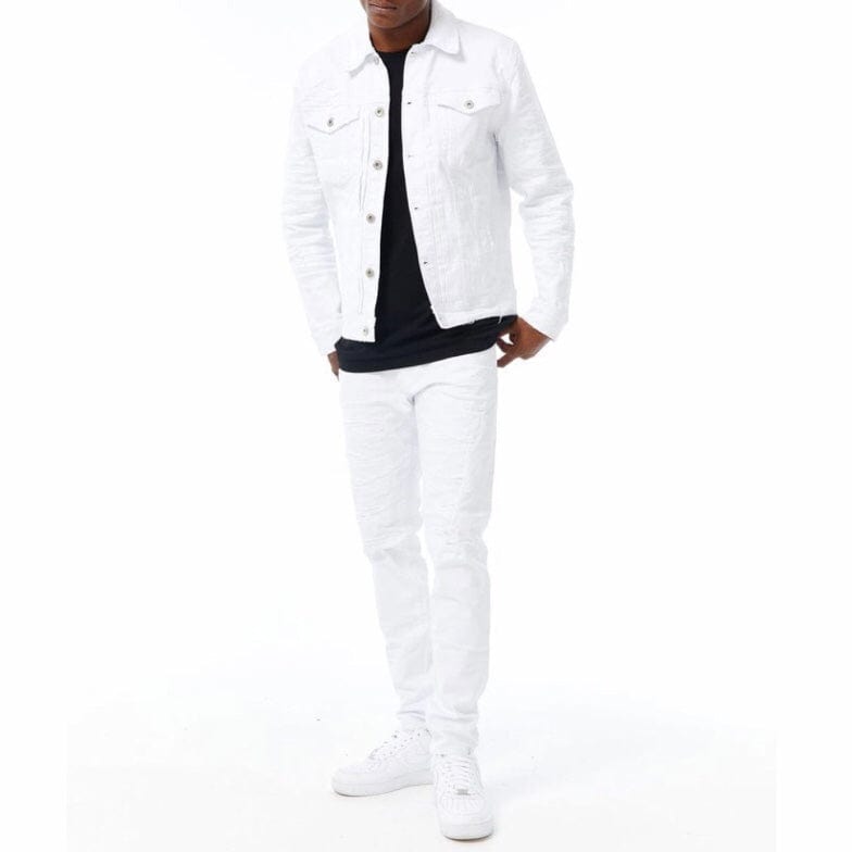 Jordan Craig Tribeca Twill Trucker Jacket (White) JJ950R