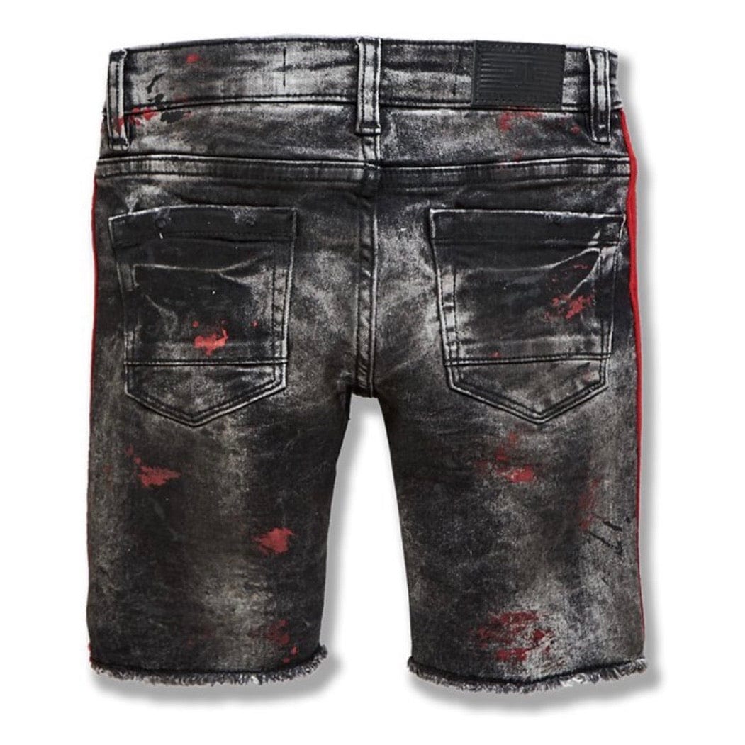 Juniors Jordan Craig Sparta Striped Denim Shorts (Bred) J3168SB