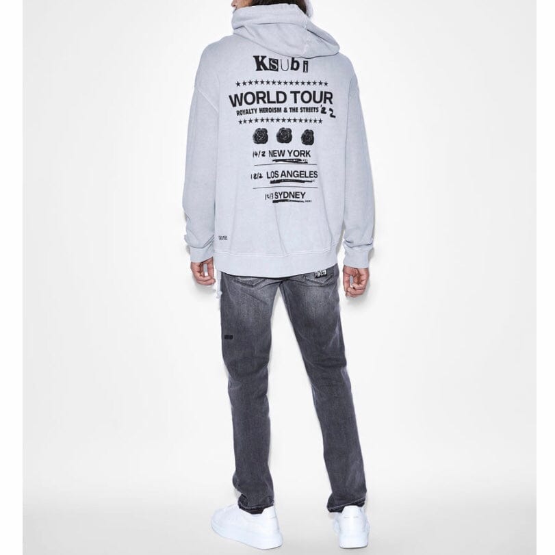 Ksubi Paste Up Biggie Hoodie Moon (Grey) MPF22FL006