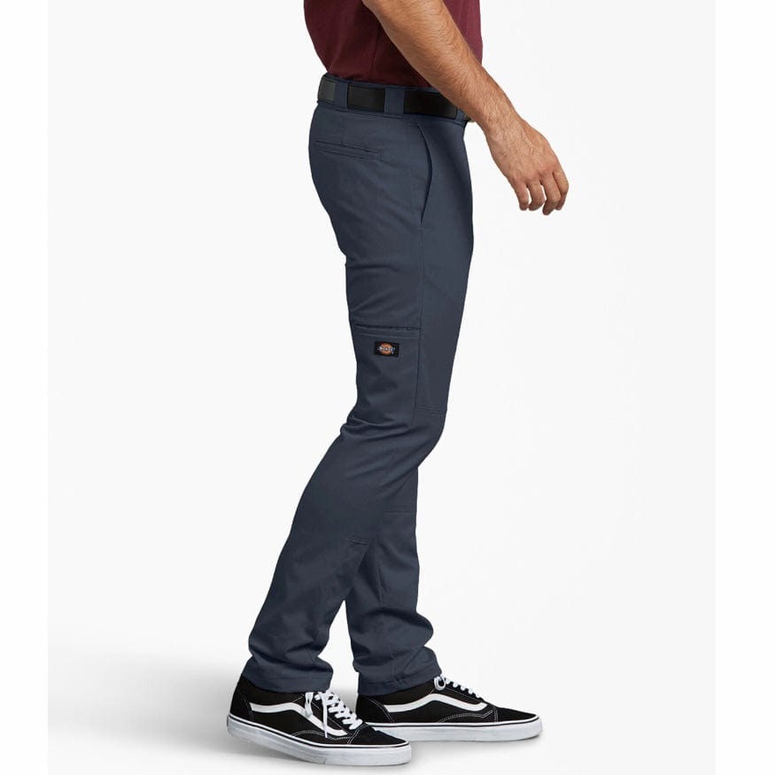 Dickies Flex Skinny Fit Straight Leg Double Knee Work Pants (Dark Navy) WP811DN