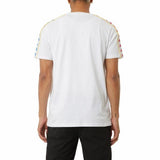 Kappa Authentic Bendoc T Shirt (White/Fuchsia-Blue/Yellow) 37155NW