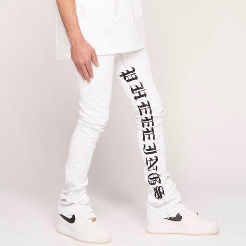 Pheelings Against All Odds Flare Stack Denim (White/Black)