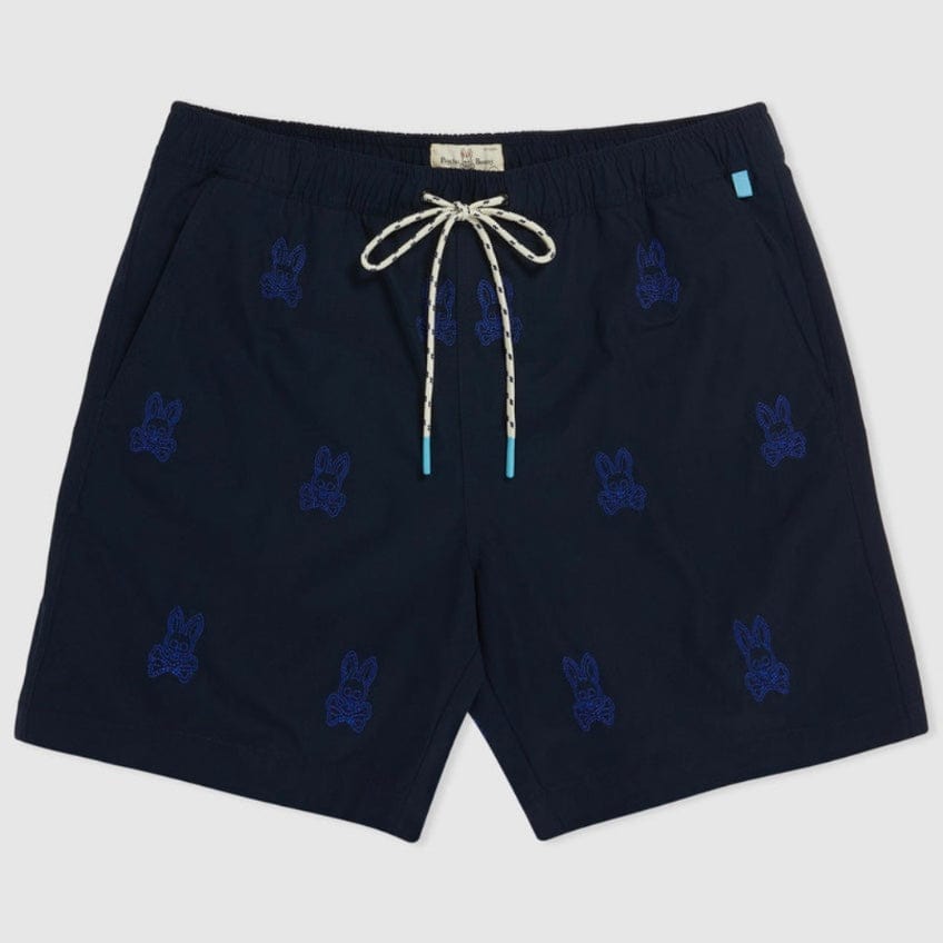 Psycho Bunny Larkin Swim Shorts (Navy) B6W514T1PO