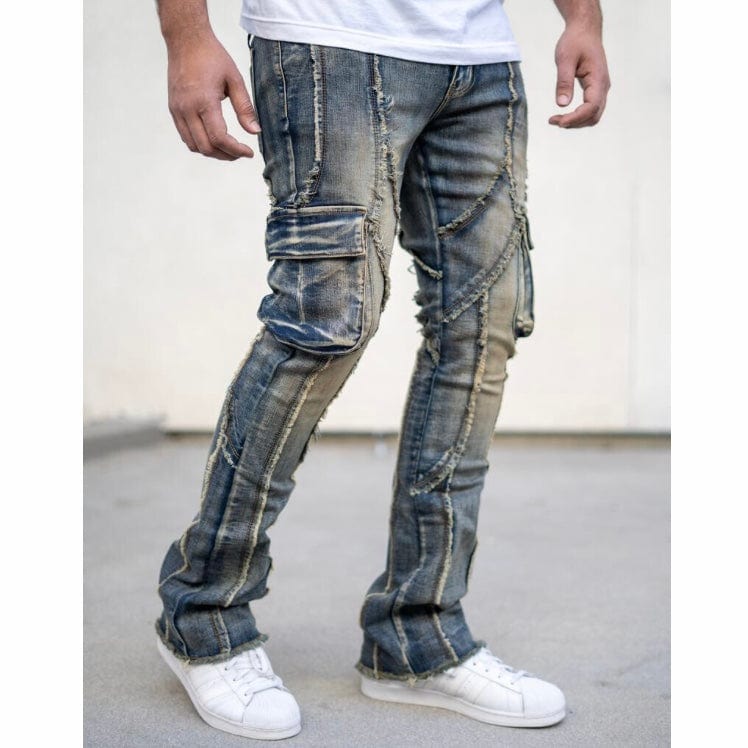 Damati Oliver Stacked Cargo Premium Denim (Dark Blue) DMT-995