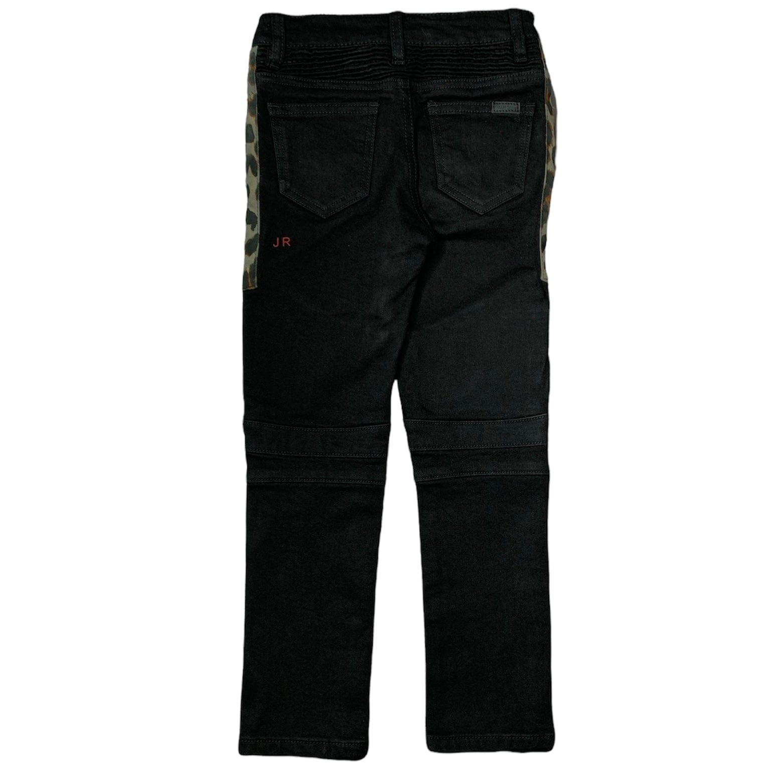 Haus Of Jr Kids Hamlin Biker Denim (Black Cheetah) - HOJFA20-102