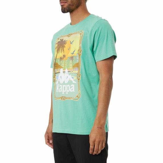 Kappa Authentic Cattawood T Shirt (Green) 38154UW