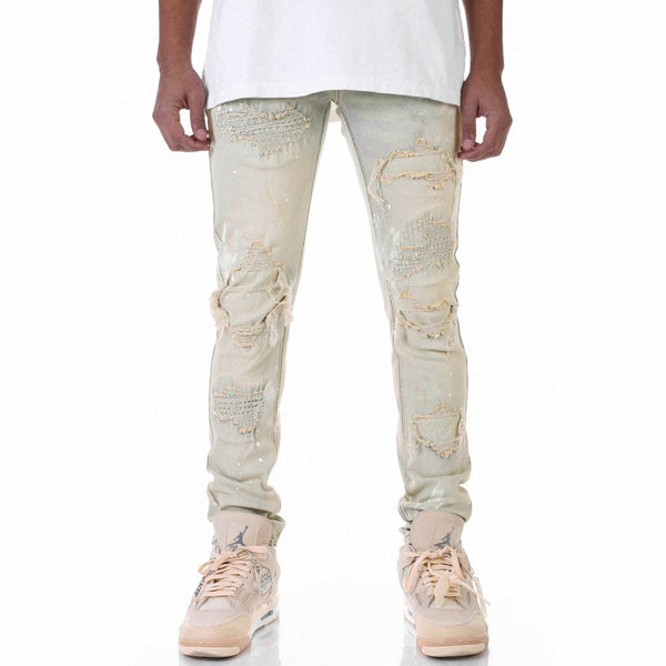 Kdnk Rip & Repair V3 Jeans (Tinted Blue) KND4485