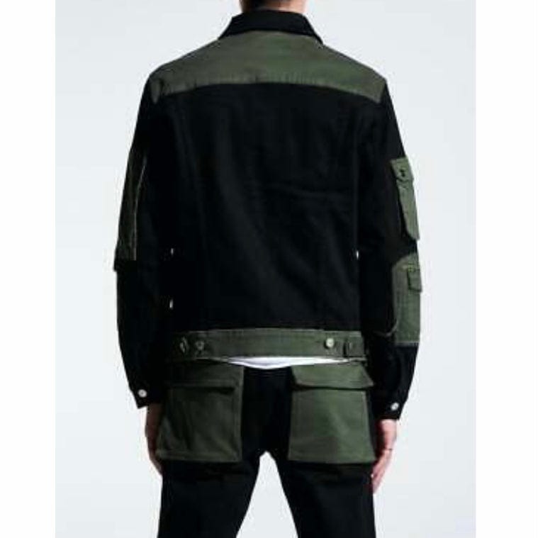 Embellish Operator Denim Jacket (Black/Green) EMBSP121-210