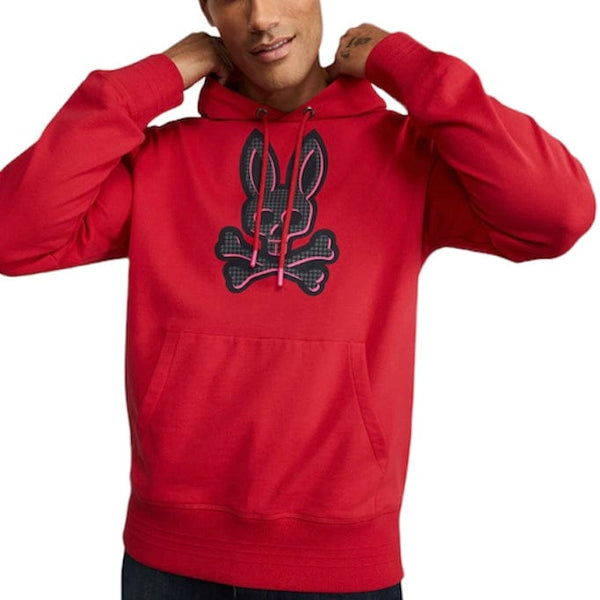 Psycho Bunny Drake Popover Hoodie (Intense Red) B6H630R1FT – City 