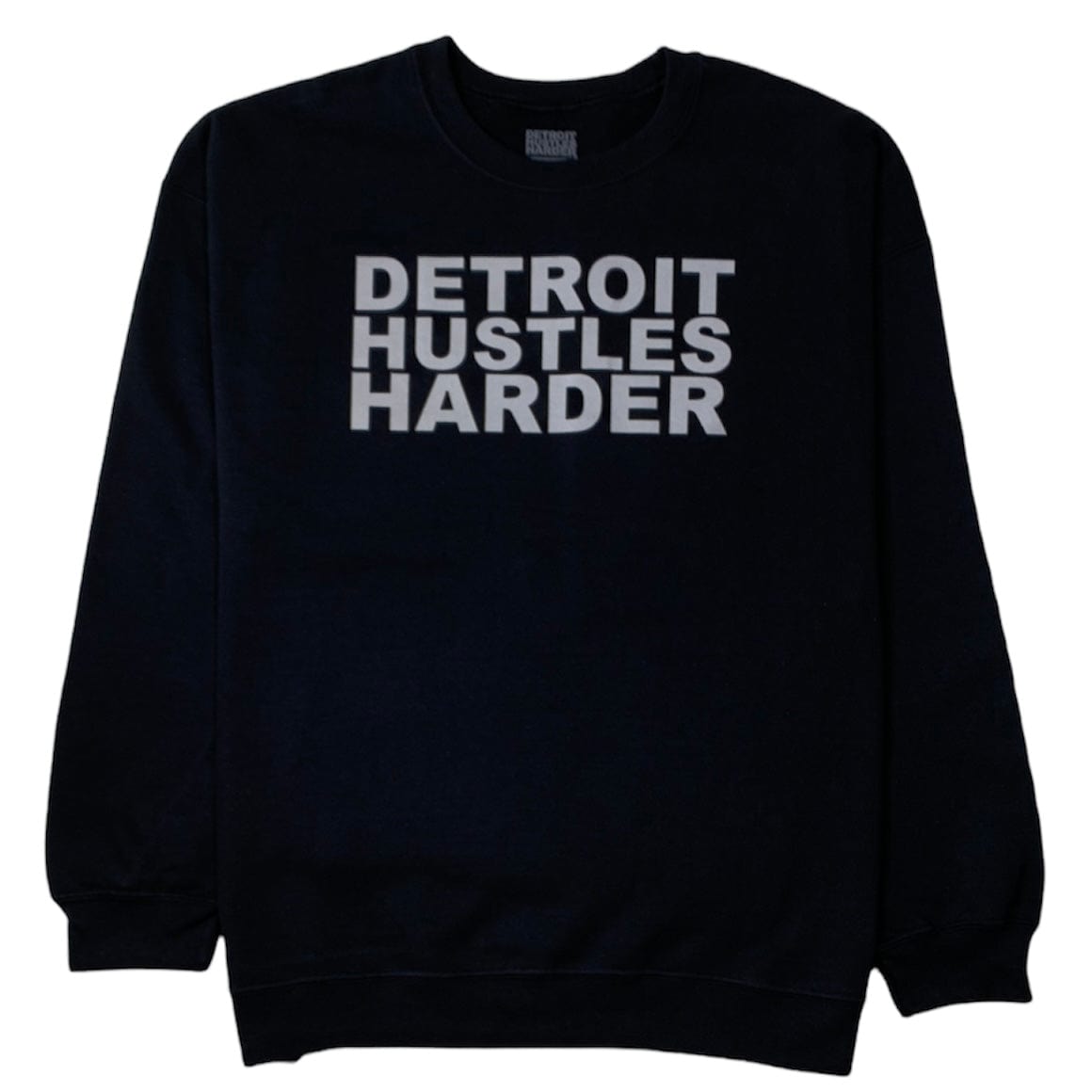 Detroit Hustles Harder Crewneck (Black) - DETC13