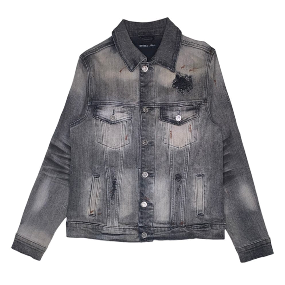 Embellish Denim Jacket (Hayes Grey) - EMBH19-210