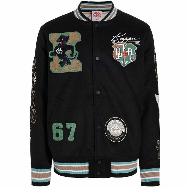 Kappa Authentic Carlton Bomber Jacket (Black/Brown/Chant) 351E78W